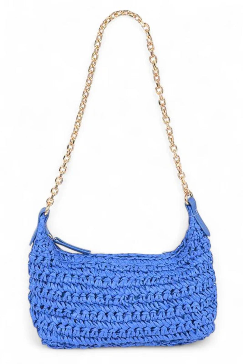 Faux Straw Fashion Shoulder Bag