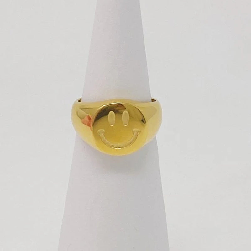 Stamped Smile Ring