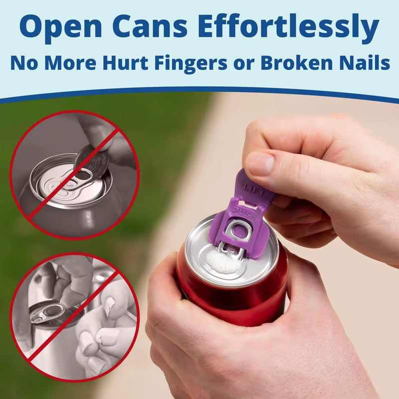 Easy Tab Opener&Drink Protector Coke Beverage Can Opener Plastic Simple Bottle Opener Sealing Dustproof Easy to Pull Can Opener