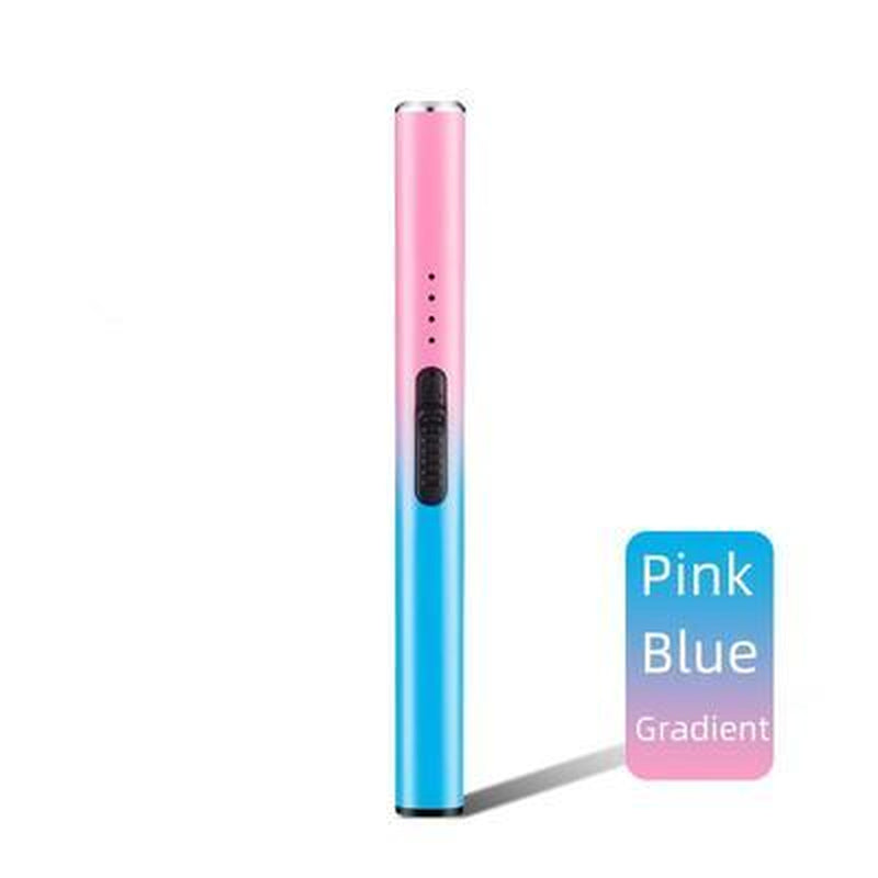 Electric Arc Flameless Lighter Windproof with Safety Lock USB Fast Charging Data Cable for Camping BBQ Candle