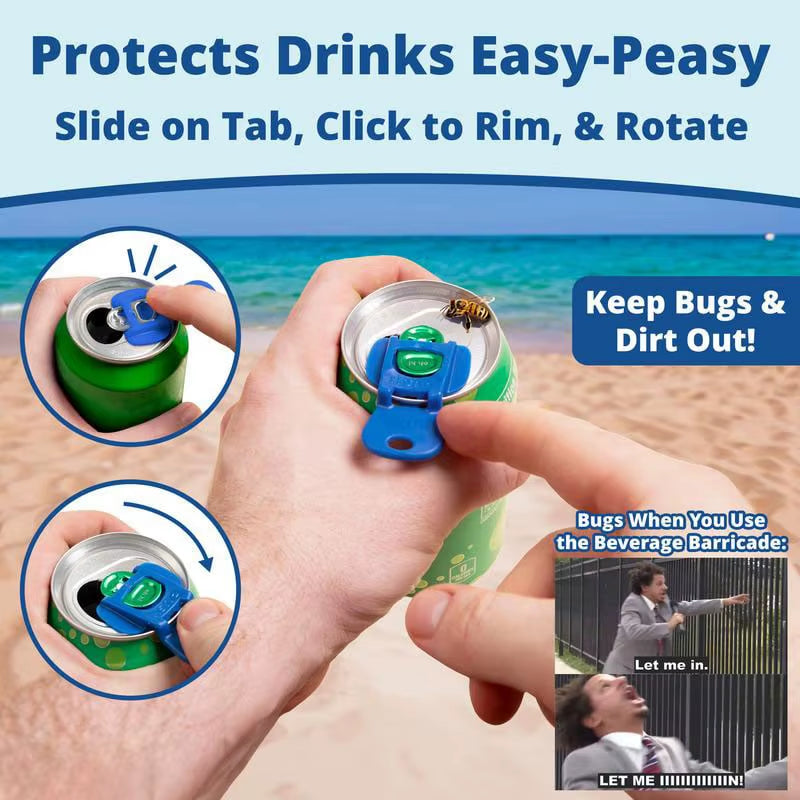 Easy Tab Opener&Drink Protector Coke Beverage Can Opener Plastic Simple Bottle Opener Sealing Dustproof Easy to Pull Can Opener