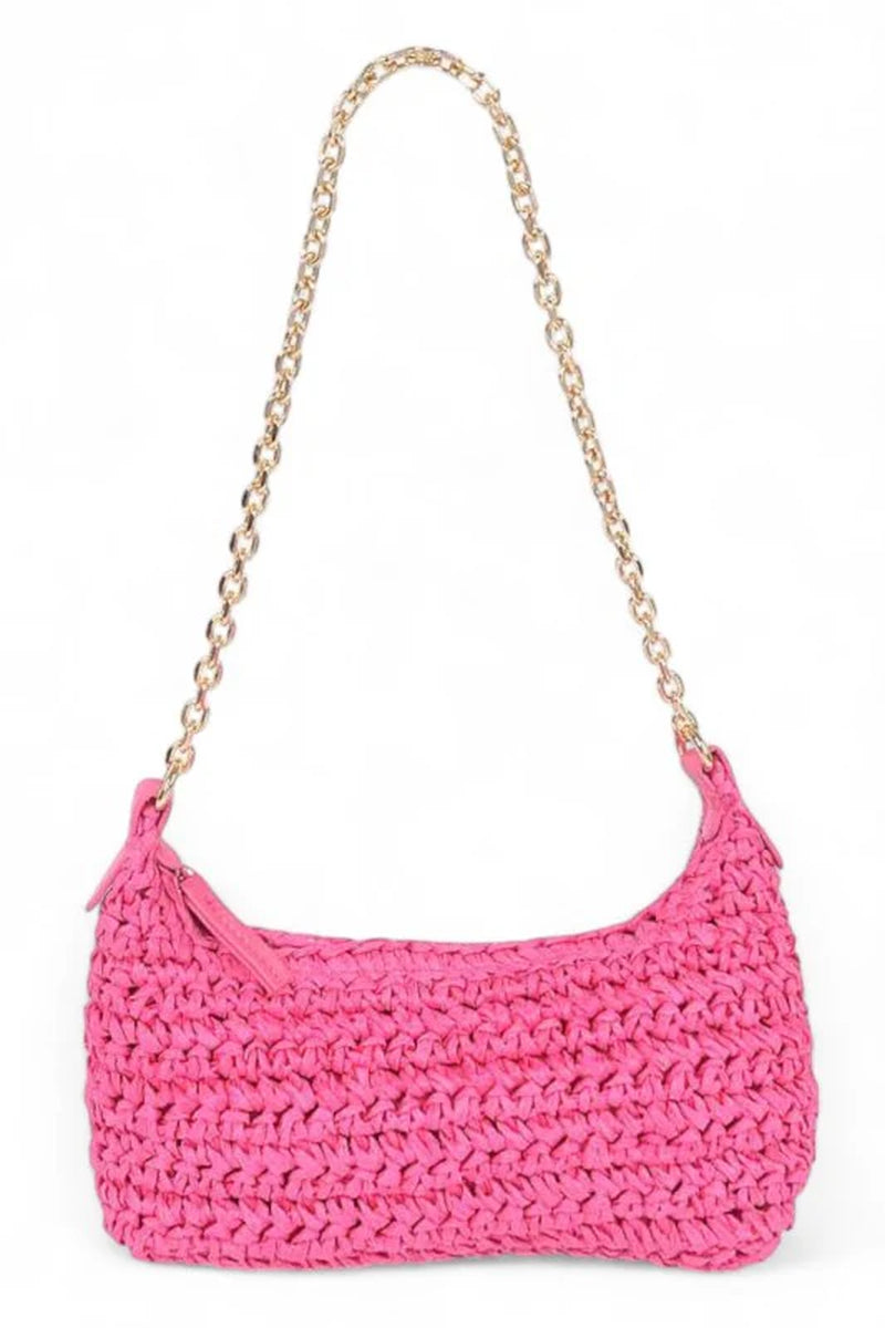 Faux Straw Fashion Shoulder Bag