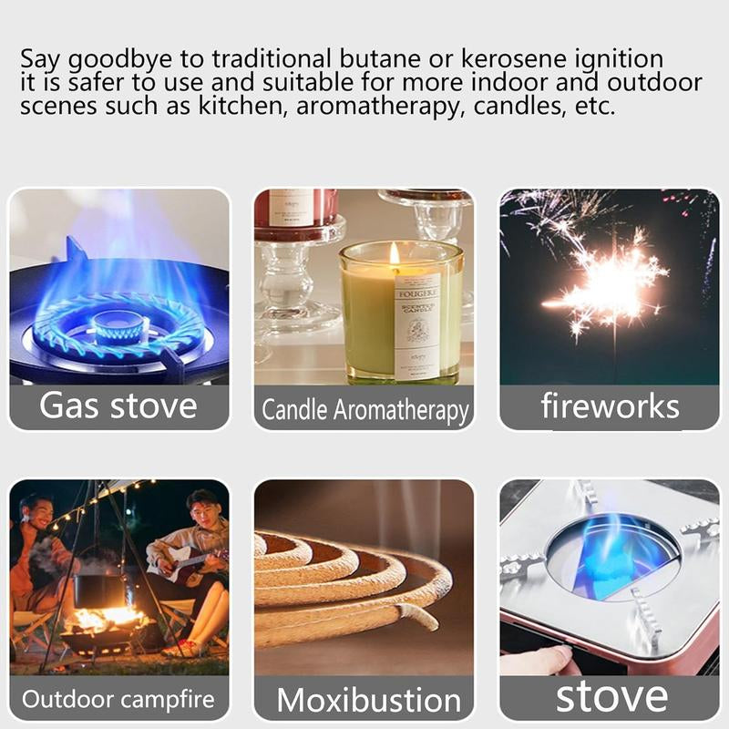 Electric Arc Flameless Lighter Windproof with Safety Lock USB Fast Charging Data Cable for Camping BBQ Candle