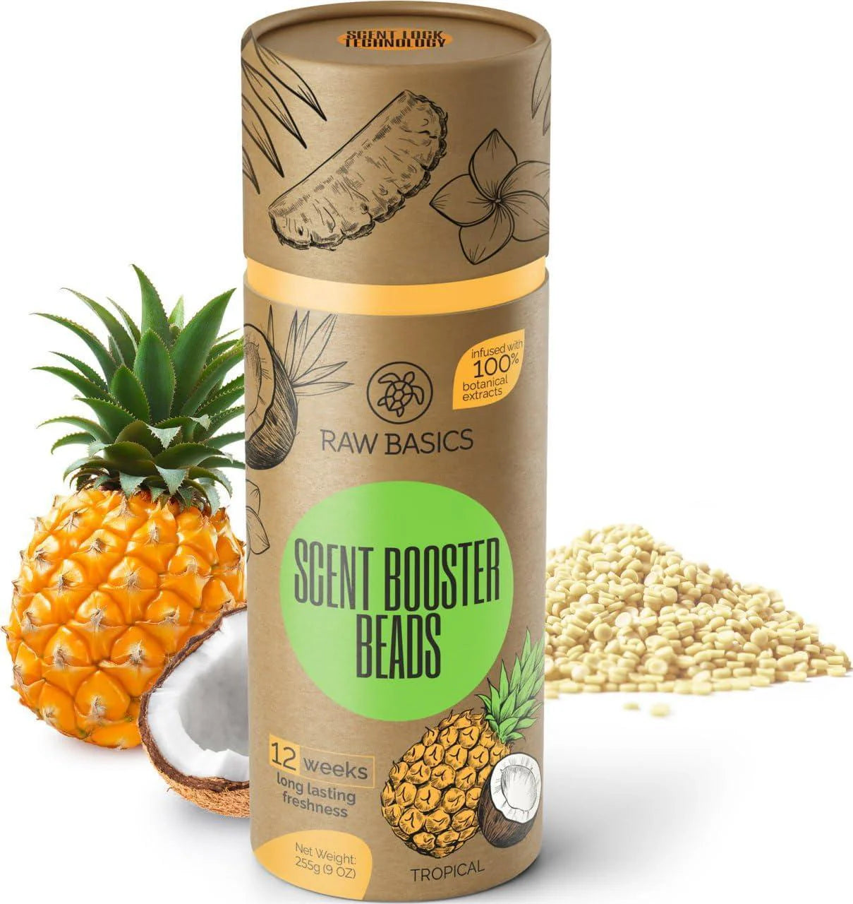 Laundry Scent Boosters Tropical Aroma Washer Beads and Deodorizer Supplies Fragrance Essentials for All Fabric Scented Bulk Odor Eliminator and Clothes Refresher Long Lasting Smell Remover