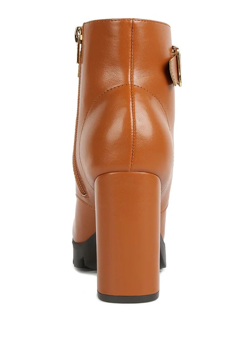 Grahams Faux Leather Lace up Boots