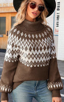 Turtle Neck Knitted Sweater