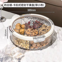 Ripple Seal Snack Box Compartment Food Storage Tray Dried Fruit Snack Tray Snacks Nuts Storage Box Dried Fruit Tray 정리함
