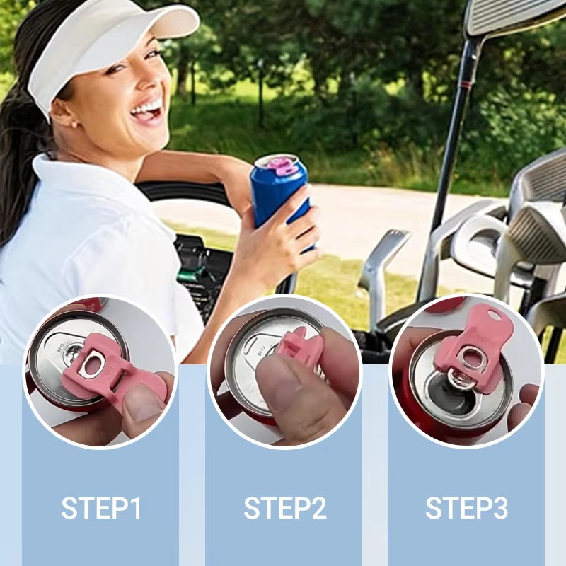 Easy Tab Opener&Drink Protector Coke Beverage Can Opener Plastic Simple Bottle Opener Sealing Dustproof Easy to Pull Can Opener