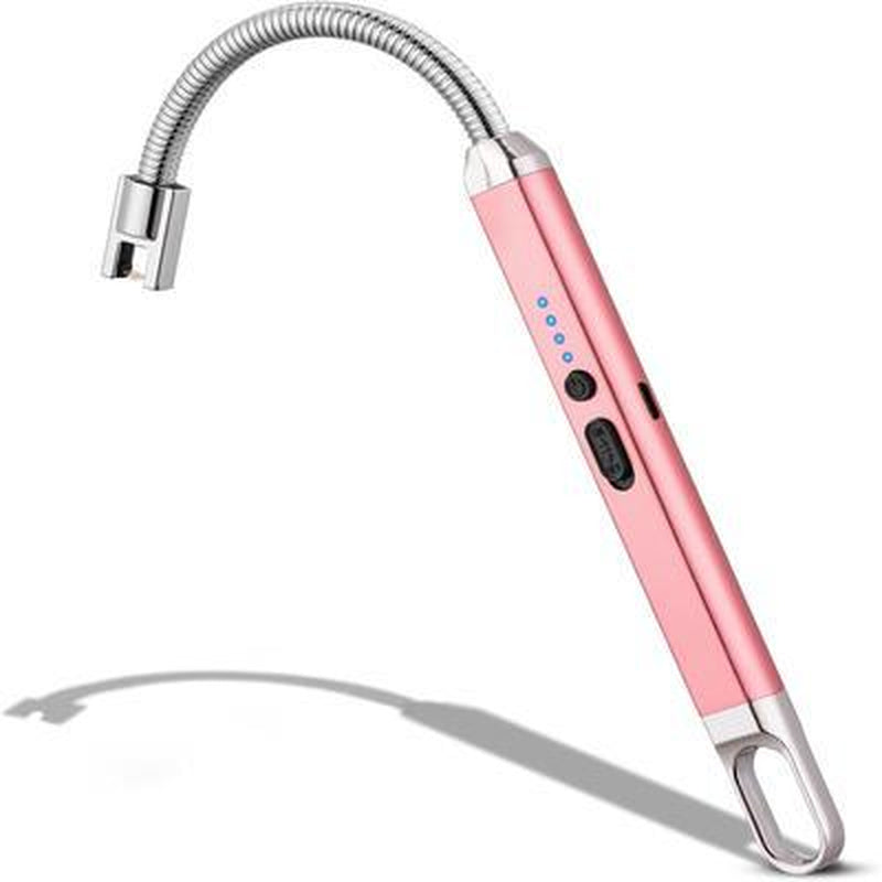 Electric Arc Flameless Lighter Windproof with Safety Lock USB Fast Charging Data Cable for Camping BBQ Candle