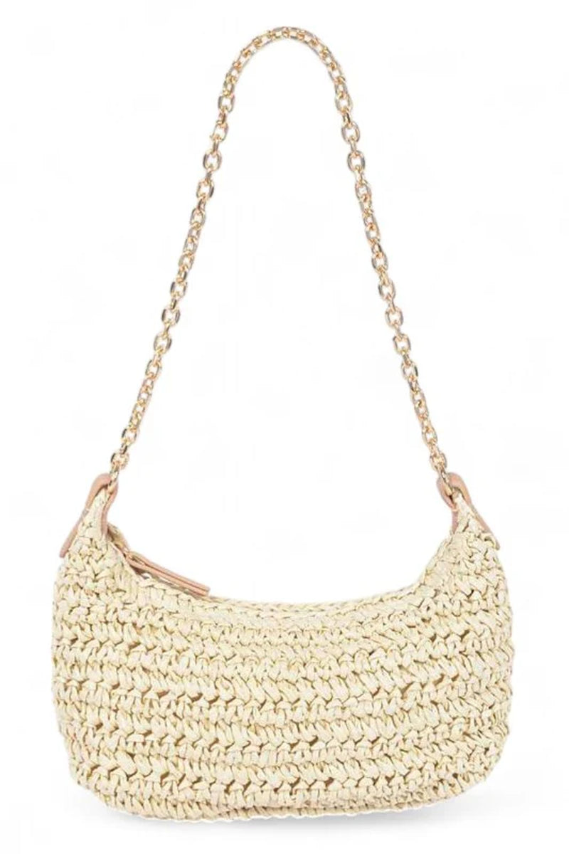 Faux Straw Fashion Shoulder Bag