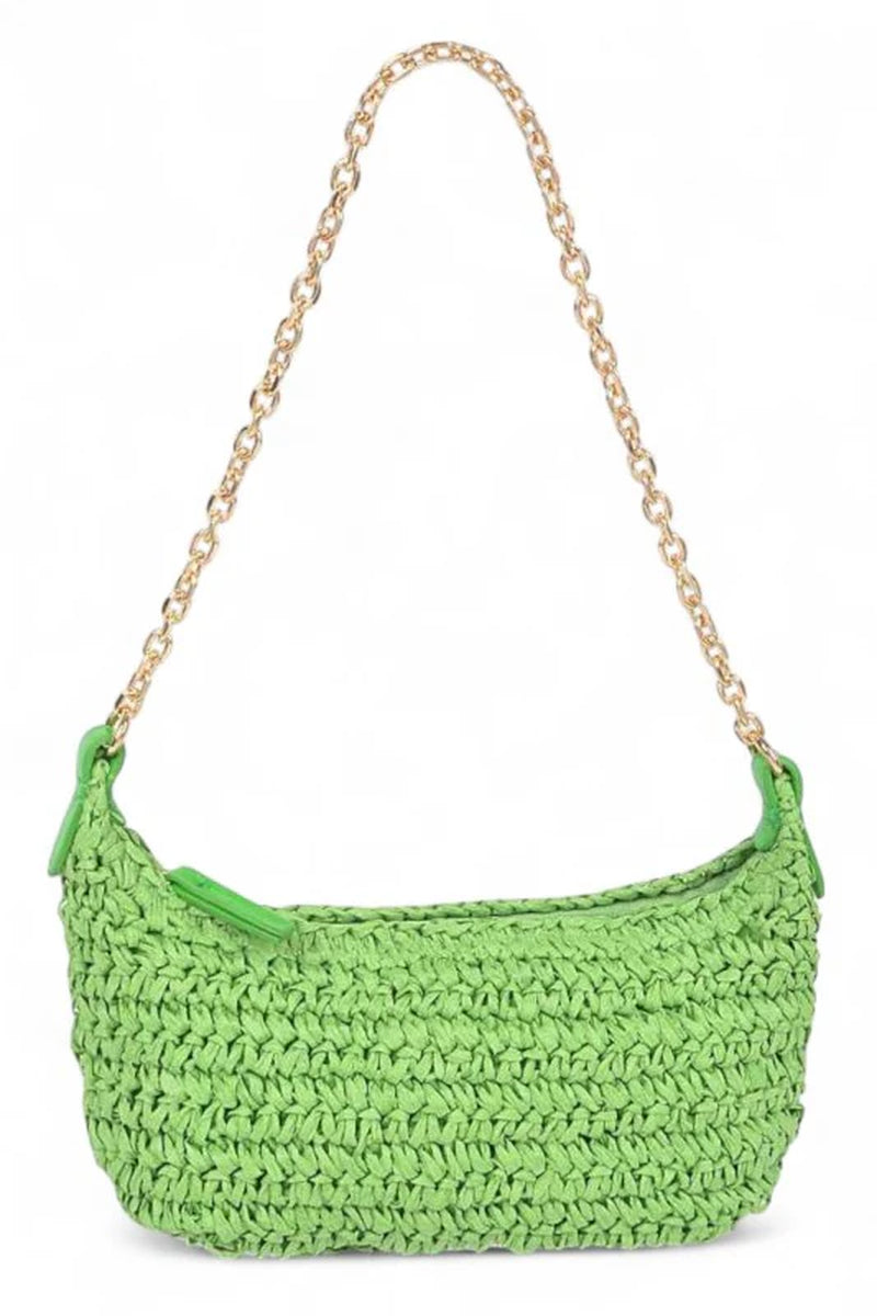 Faux Straw Fashion Shoulder Bag