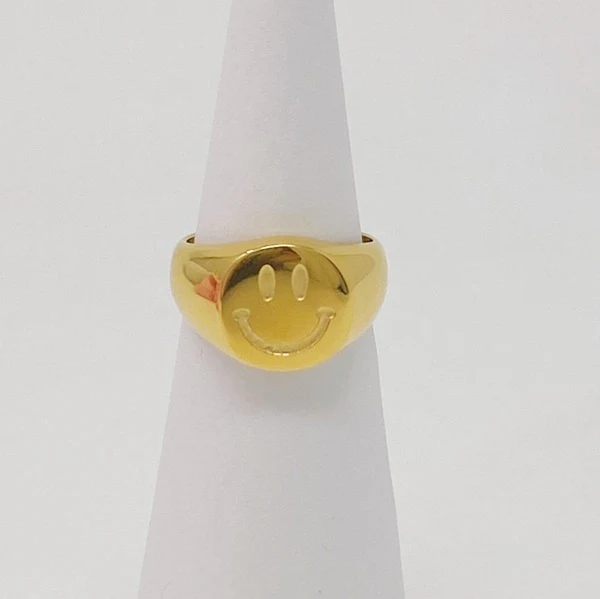 Stamped Smile Ring
