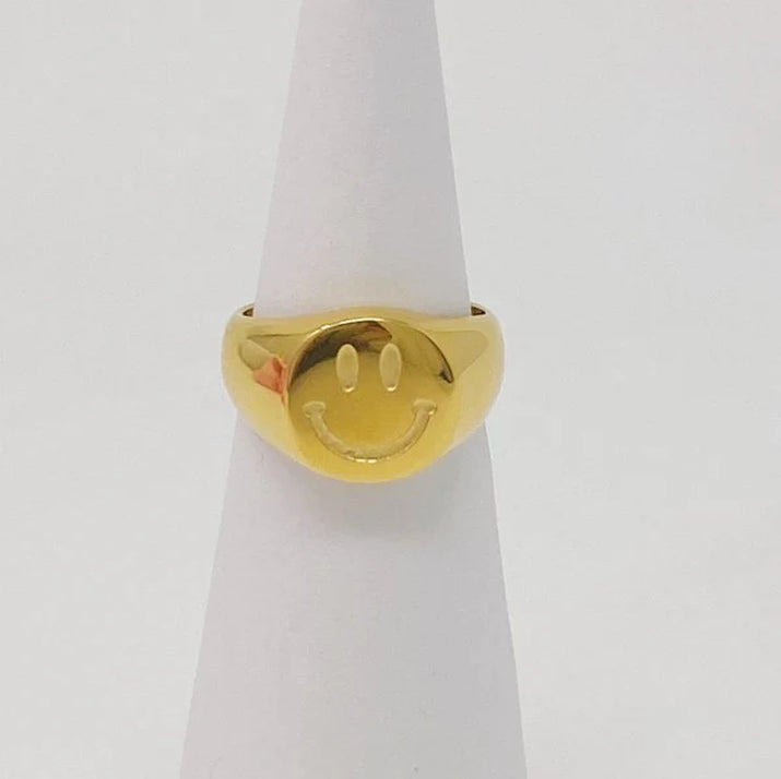 Stamped Smile Ring