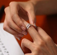 \"Always with You\" Hugging Arms Adjustable Ring