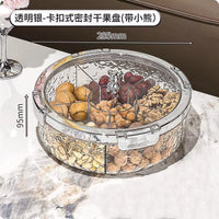 Ripple Seal Snack Box Compartment Food Storage Tray Dried Fruit Snack Tray Snacks Nuts Storage Box Dried Fruit Tray 정리함