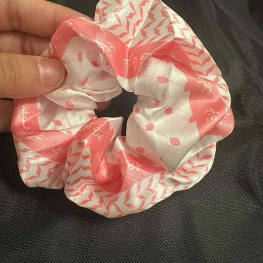 Pink Keffieyeh Scrunchie - Updated
