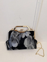 Retro Small Square Bag Handbag Crossbody Bag Cheongsam Leisure Bag Lip Clip Bag