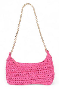 Faux Straw Fashion Shoulder Bag
