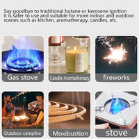 Electric Arc Flameless Lighter Windproof with Safety Lock USB Fast Charging Data Cable for Camping BBQ Candle