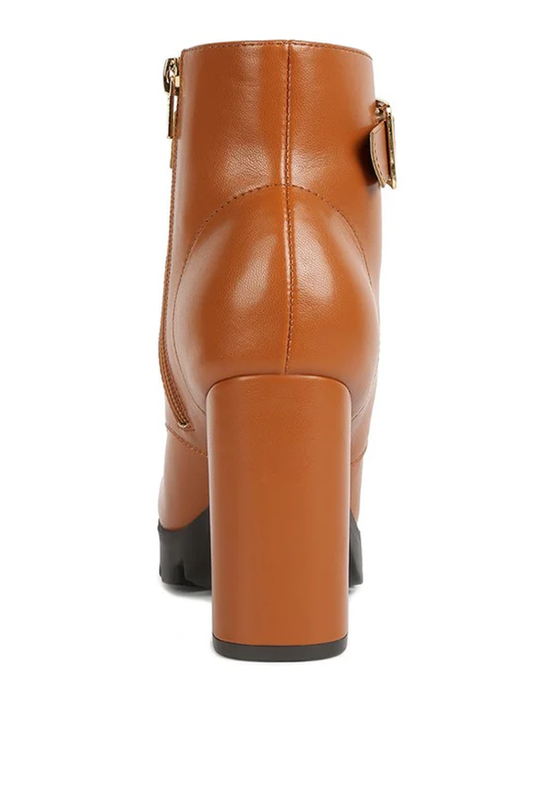 Grahams Faux Leather Lace up Boots