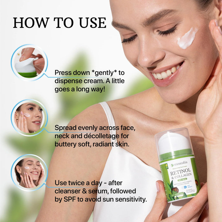 Retinol Cream for Face anti Aging Face Moisturizer with Collagen & Hyaluronic