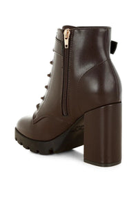 Grahams Faux Leather Lace up Boots