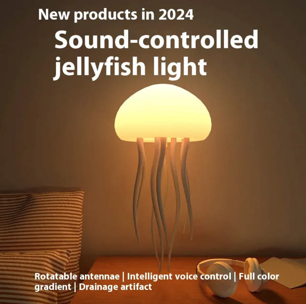 Jellyfish Mood Lamp LED Jellyfish Night Light Portable Jellyfish Lamp Smart Table Lamp for Bedside Desk