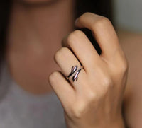 \"Always with You\" Hugging Arms Adjustable Ring