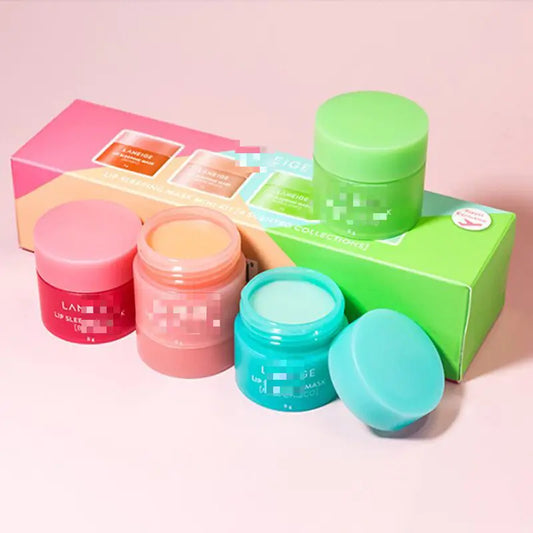 Korean Sleep Lip Mask Travel Set - Hydrating Balm (4 Pack)