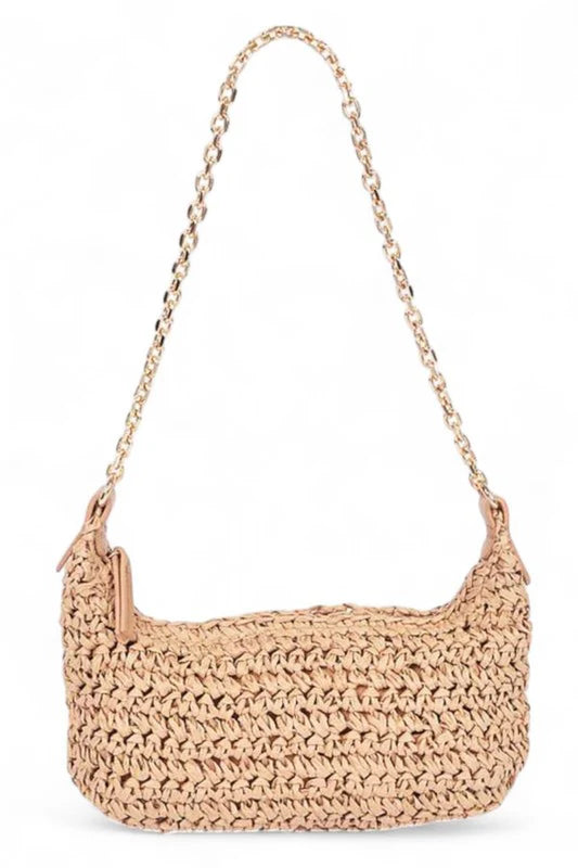 Faux Straw Fashion Shoulder Bag