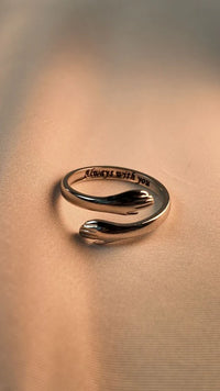 \"Always with You\" Hugging Arms Adjustable Ring