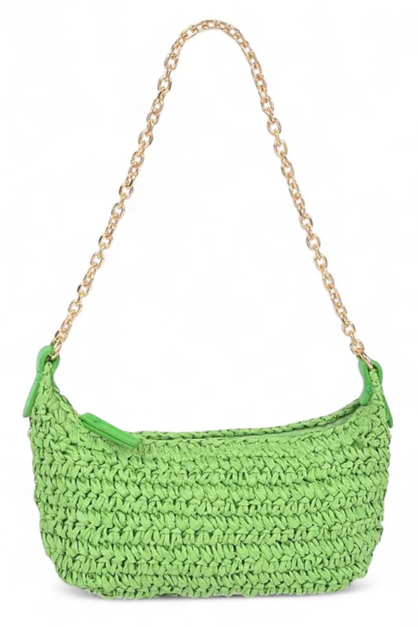 Faux Straw Fashion Shoulder Bag